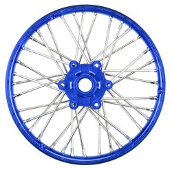 1/4 Pro-Spec Aluminum V2 Bead Front Wheel Blue/Blue (1): Promoto-MX