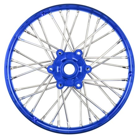 1/4 Pro-Spec Aluminum V2 Bead Front Wheel Blue/Blue (1): Promoto-MX