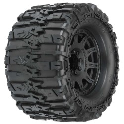 1/8 Trencher HP BELTED F/R 3.8 MT Tires Mounted 17mm Black Raid (2)