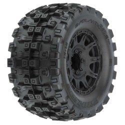 1/8 Badlands MX38 HP BELTED F/R 3.8 MT Mounted 17mm Black Raid (2)