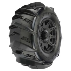1/8 Dumont F/R 3.8 MT Tires Mounted 17mm Black Raid (2)