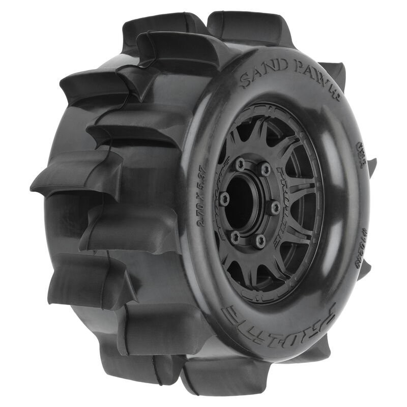 1/10 Sand Paw HP BELTED F/R 2.8 MT Tires MTD 12/14mm Black Raid (2)