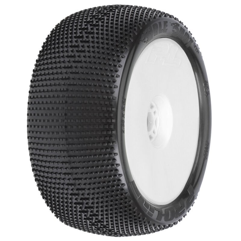 1/8 Hole Shot S3 F/R 4.0 Tires Mounted 17mm Wht Zero Offst Whls (2)