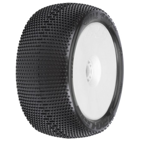 1/8 Hole Shot S3 F/R 4.0 Tires Mounted 17mm Wht Zero Offst Whls (2)