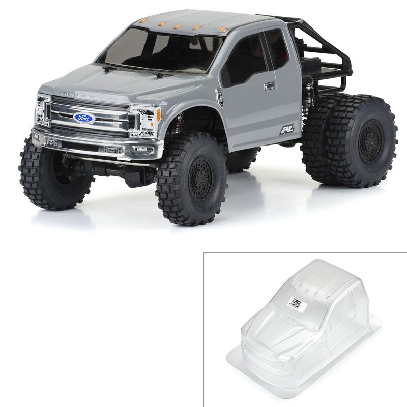 1/10 2017 Ford F-250 Super Duty Cab-Only Clear Body 12.3 WB Crawler