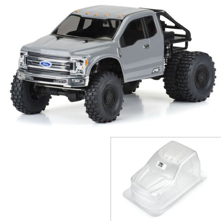 1/10 2017 Ford F-250 Super Duty Cab-Only Clear Body 12.3 WB Crawler