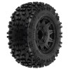 1/10 Badlands F/R 2.8 MT Tires Mounted 12mm/14mm Black Raid (2)