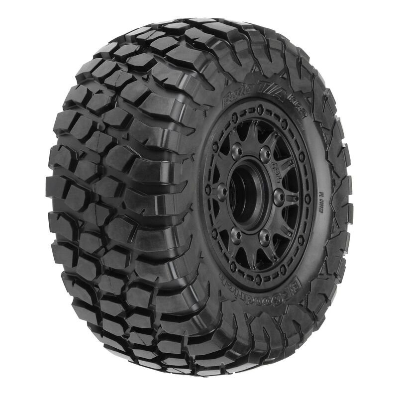 1/10 BFG KR2 M2 Front/Rear 2.2/3.0 SC Mounted 12mm Blk Raid (2)