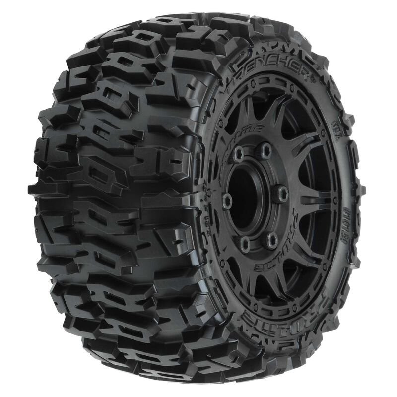 1/10 Trencher LP F/R 2.8 MT Tires Mounted 12mm/14mm Black Raid (2)