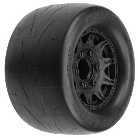 1/10 Prime F/R 2.8 Street MT Tires Mounted 12mm/14mm Black Raid (2)