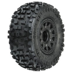1/10 Badlands Front/Rear 2.2/3.0 SC Mounted 12mm Black Raid (2)