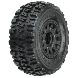 1/10 Trencher X Front/Rear 2.2/3.0 SC Mounted 12mm Black Raid (2)