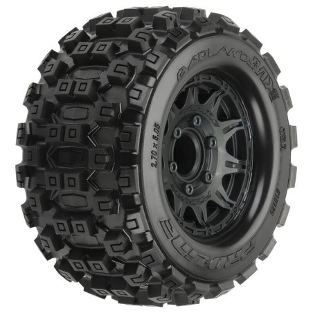 1/10 Badlands MX28 F/R 2.8 MT Tires MTD 12mm/14mm Black Raid (2)