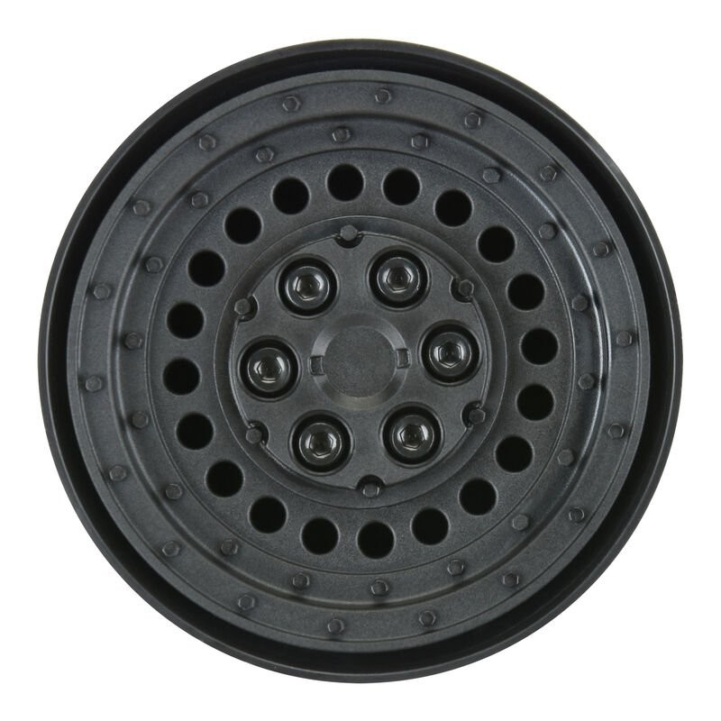 1/10 Carbine Front/Rear 1.9 12mm Rock Crawler Wheels (2) Black
