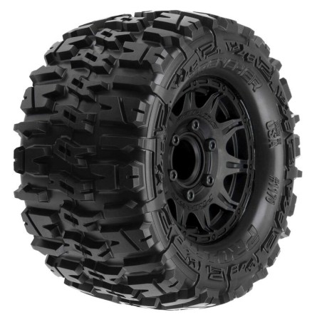 1/10 Trencher F/R 2.8 MT Tires Mounted 12mm/14mm Black Raid (2)