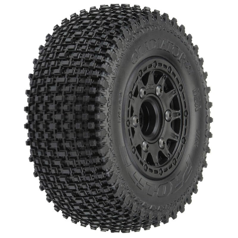 1/10 Gladiator M2 Front/Rear 2.2/3.0 SC Mounted 12mm Blk Raid (2)