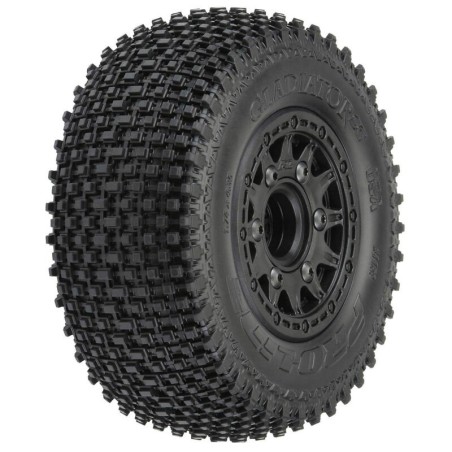 1/10 Gladiator M2 Front/Rear 2.2/3.0 SC Mounted 12mm Blk Raid (2)