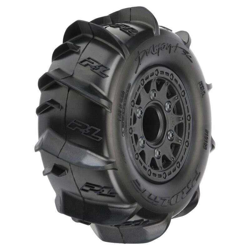 1/10 Dumont Front/Rear 2.2/3.0 SC Mounted 12mm Black Raid (2)