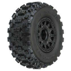 1/10 Badlands MX M2 Fr/Rr 2.2/3.0 SC Mounted 12mm Blk Raid (2)