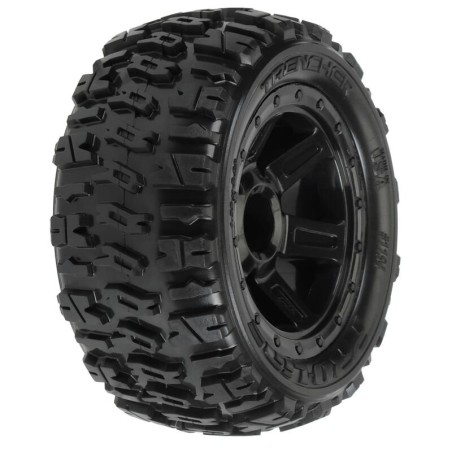 1/16 Trencher M2 Fr/Rr 2.2 Tires Mounted 12mm Blk Desperado (2)