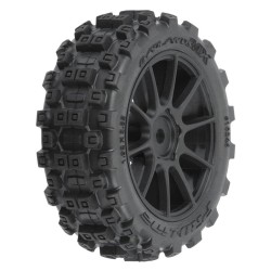 Badlands MX 1.9 Buggy Tires MTD Mach-10 Black Wheels: Typhon GROM