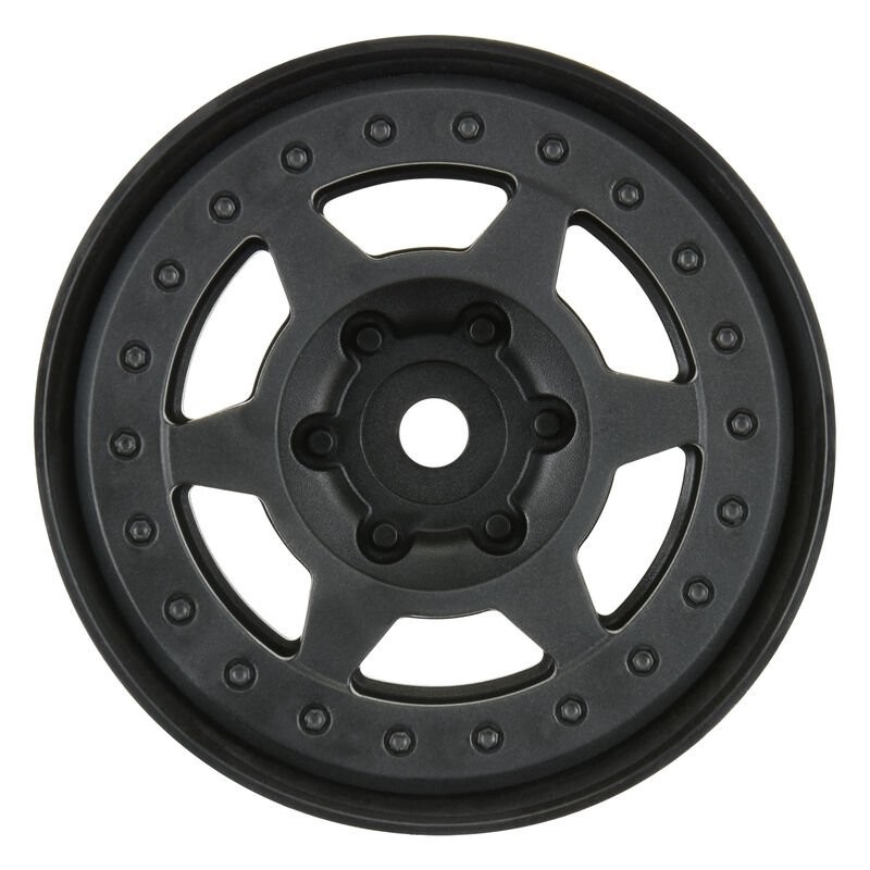 1/10 Holcomb F/R 1.9 12mm Crawler Bead-Loc Wheels (2) Black