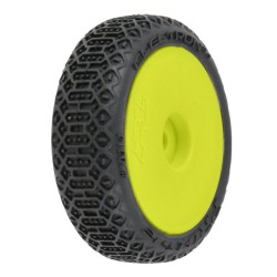 1/24 Electron 2.0 Buggy F/R Tires Mounted 7mm Yellow (4): Micro-B