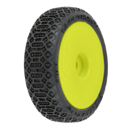 1/24 Electron 2.0 Buggy F/R Tires Mounted 7mm Yellow (4): Micro-B