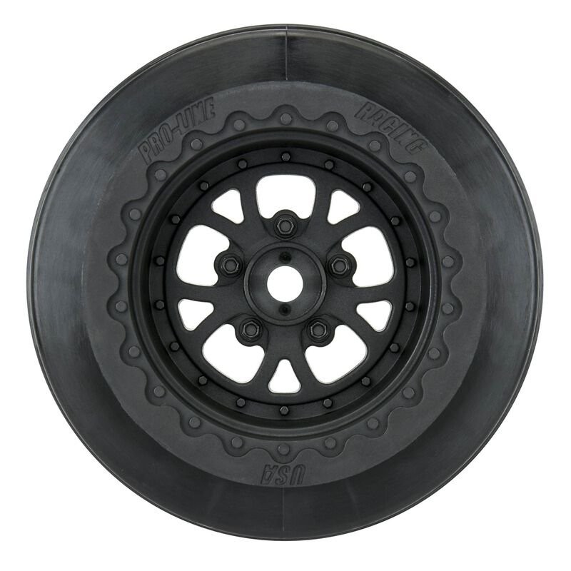 1/10 Pomona Drag Spec Rear 2.2/3.0 12mm Drag Wheels (2) Black