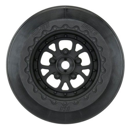 1/10 Pomona Drag Spec Rear 2.2/3.0 12mm Drag Wheels (2) Black