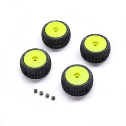 Blockade Tire Pro-Line OE Wheel Yellow Mounted: Micro-T