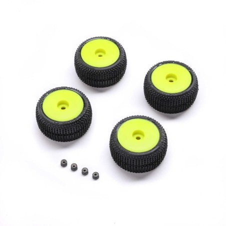 Blockade Tire Pro-Line OE Wheel Yellow Mounted: Micro-T