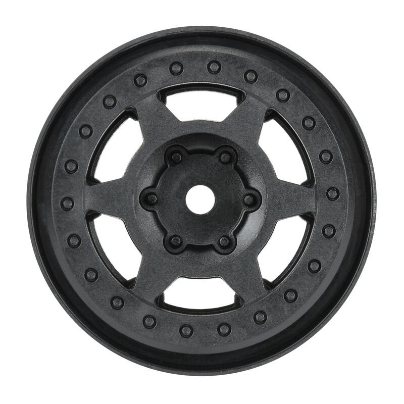 1/10 Holcomb F/R 1.55 12mm Crawler Bead-Loc Wheels (2) Black