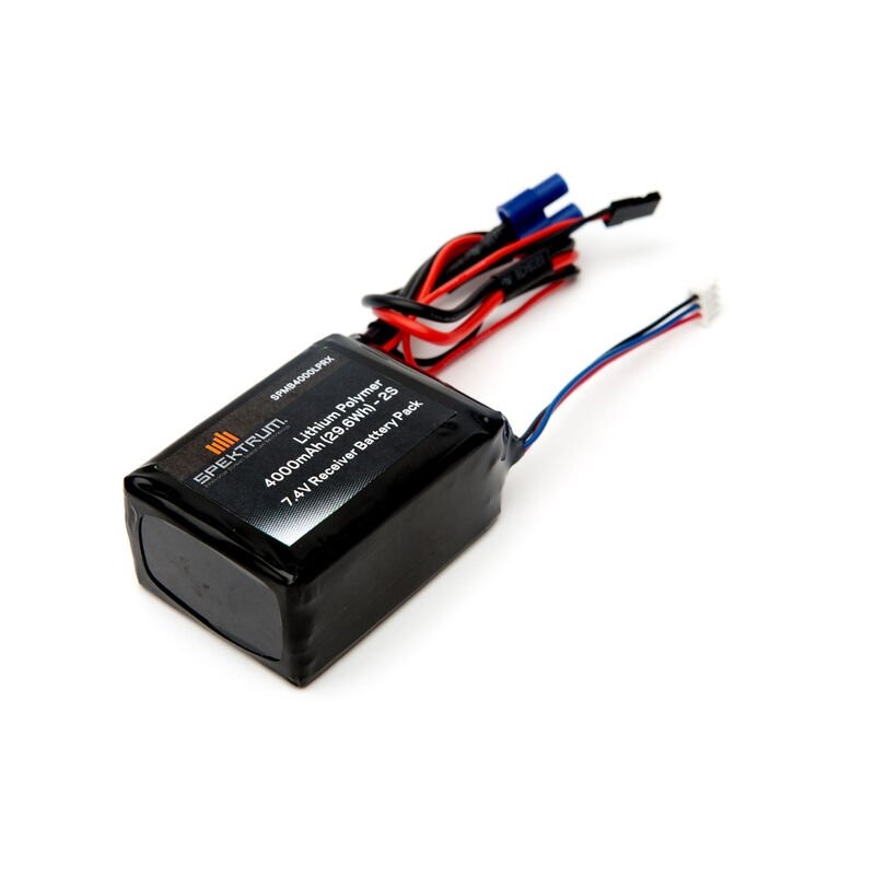7.4V 4000mAh 2S LiPo Receiver Battery: Universal Receiver EC3