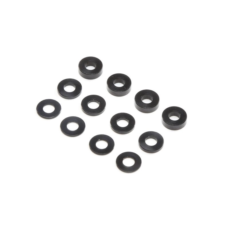 M3 Caster Block Aluminum Washer Set Black (4)