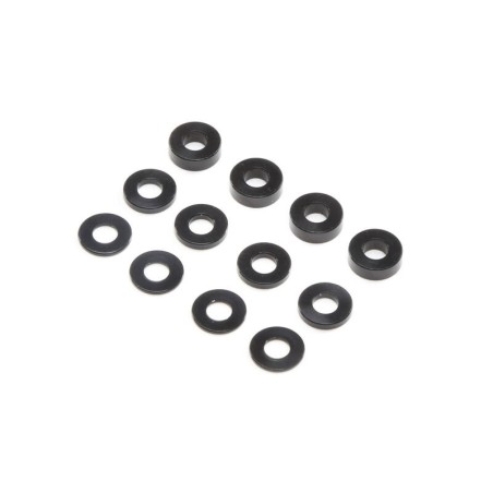 M3 Caster Block Aluminum Washer Set Black (4)