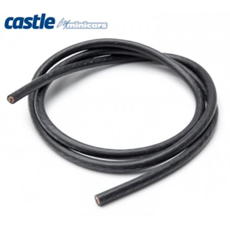 Kabel 90cm 08 AWG Svart