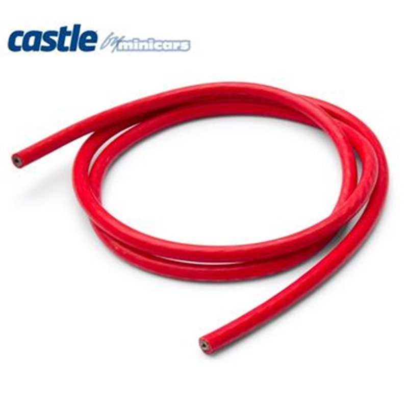 Kabel 90cm 08 AWG Röd