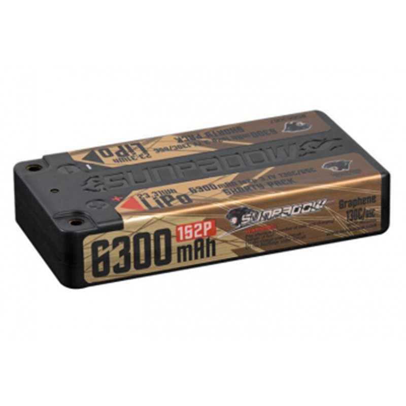 Li-Po Batteri 1S 3,7V 6300mAh 130C Shorty U-LCG Gold