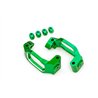 Caster Blocks Alu Green (Pair)