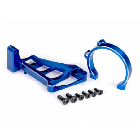 Motor Mounts Front & Rear Set Alu Blue Maxx Slash