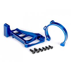 Motor Mounts Front & Rear Set Alu Blue Maxx Slash
