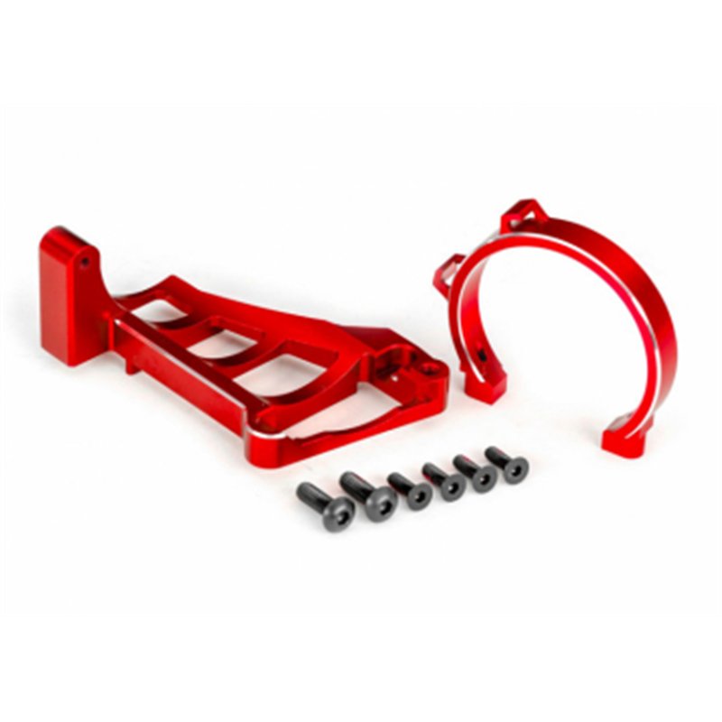 Motor Mounts Front & Rear Set Alu Red Maxx Slash
