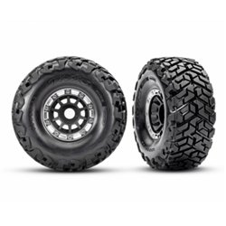 Tires & Wheels Belted Black/Chrome Maxx Slash (2)