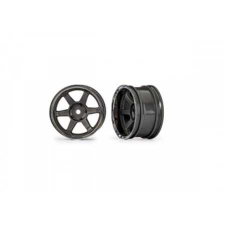 Wheels 1.9" 6-Spoke Gray Wide Rear (2)