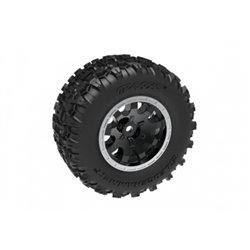 Tires & Wheels Sledgehammer/ Mini Maxx Satin Black Rear (2)