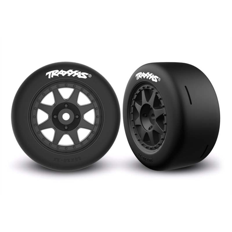 Tires & Wheels Speed Slicks Soft / Mini Rally Black Rear (2)