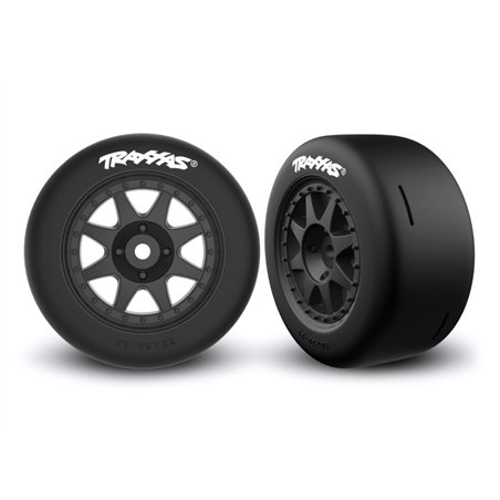 Däck & Fälg Speed Slicks Soft / Mini Rally Svart Bak (2)