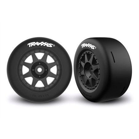 Däck & Fälg Speed Slicks Hard / Mini Rally Svart Fram (2)