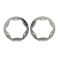Beadlock Rings Chrome Pro Scale Sand Car Race 4.3" Rear (2)
